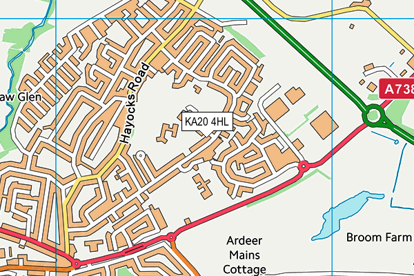KA20 4HL map - OS VectorMap District (Ordnance Survey) KA20 4HL map - OS VectorMap District (Ordnance Survey)