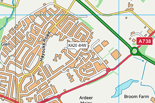 KA20 4HW map - OS VectorMap District (Ordnance Survey) KA20 4HW map - OS VectorMap District (Ordnance Survey)