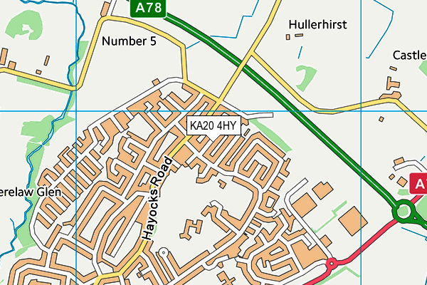 KA20 4HY map - OS VectorMap District (Ordnance Survey)