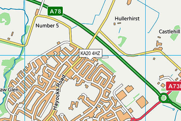 KA20 4HZ map - OS VectorMap District (Ordnance Survey) KA20 4HZ map - OS VectorMap District (Ordnance Survey)
