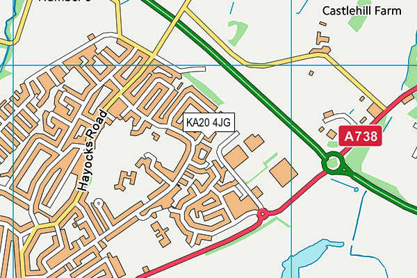 KA20 4JG map - OS VectorMap District (Ordnance Survey) KA20 4JG map - OS VectorMap District (Ordnance Survey)