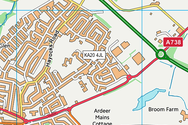 KA20 4JL map - OS VectorMap District (Ordnance Survey) KA20 4JL map - OS VectorMap District (Ordnance Survey)