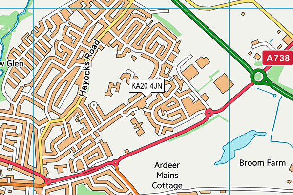 KA20 4JN map - OS VectorMap District (Ordnance Survey) KA20 4JN map - OS VectorMap District (Ordnance Survey)