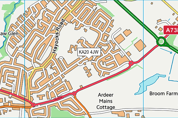 KA20 4JW map - OS VectorMap District (Ordnance Survey) KA20 4JW map - OS VectorMap District (Ordnance Survey)