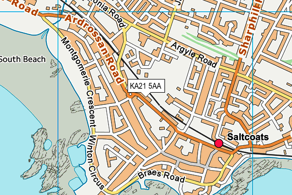 KA21 5AA map - OS VectorMap District (Ordnance Survey) KA21 5AA map - OS VectorMap District (Ordnance Survey)
