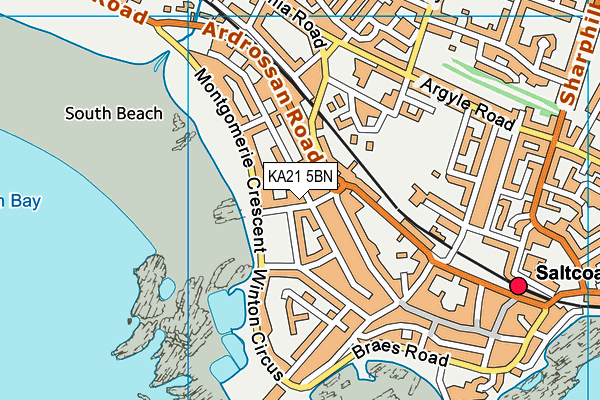 KA21 5BN map - OS VectorMap District (Ordnance Survey) KA21 5BN map - OS VectorMap District (Ordnance Survey)