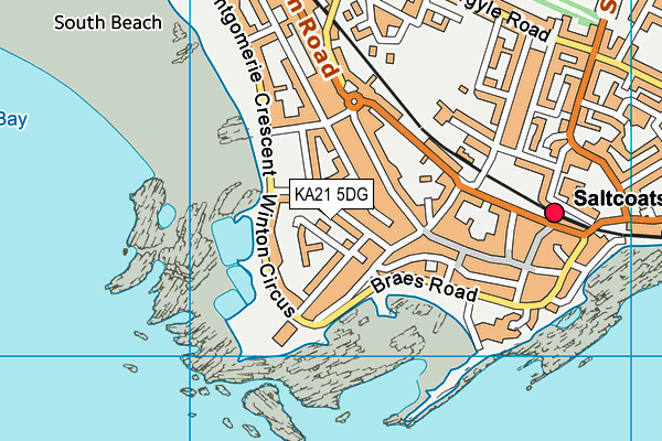 KA21 5DG map - OS VectorMap District (Ordnance Survey) KA21 5DG map - OS VectorMap District (Ordnance Survey)