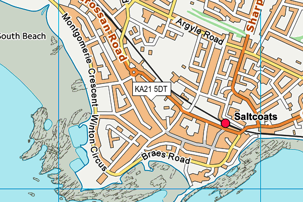 KA21 5DT map - OS VectorMap District (Ordnance Survey) KA21 5DT map - OS VectorMap District (Ordnance Survey)