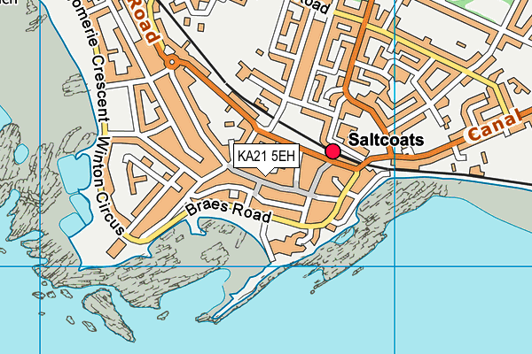 KA21 5EH map - OS VectorMap District (Ordnance Survey) KA21 5EH map - OS VectorMap District (Ordnance Survey)