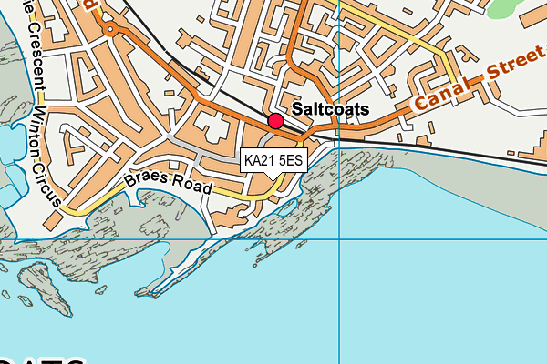 KA21 5ES map - OS VectorMap District (Ordnance Survey) KA21 5ES map - OS VectorMap District (Ordnance Survey)