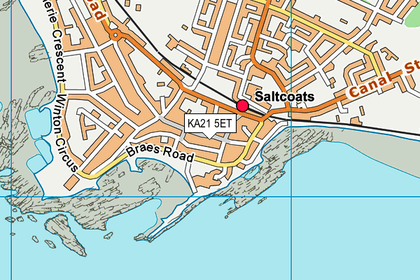 KA21 5ET map - OS VectorMap District (Ordnance Survey)
