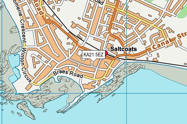 KA21 5EZ map - OS VectorMap District (Ordnance Survey) KA21 5EZ map - OS VectorMap District (Ordnance Survey)
