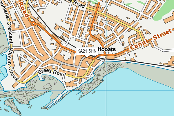 KA21 5HN map - OS VectorMap District (Ordnance Survey) KA21 5HN map - OS VectorMap District (Ordnance Survey)