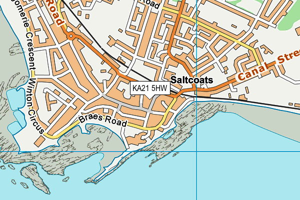 KA21 5HW map - OS VectorMap District (Ordnance Survey) KA21 5HW map - OS VectorMap District (Ordnance Survey)