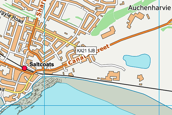 KA21 5JB map - OS VectorMap District (Ordnance Survey) KA21 5JB map - OS VectorMap District (Ordnance Survey)