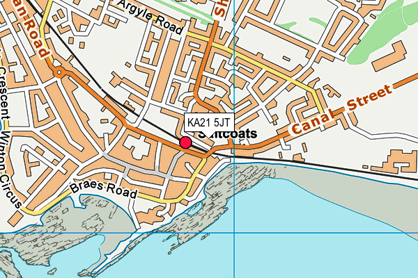 KA21 5JT map - OS VectorMap District (Ordnance Survey) KA21 5JT map - OS VectorMap District (Ordnance Survey)