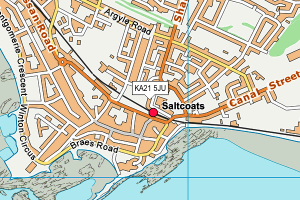 KA21 5JU map - OS VectorMap District (Ordnance Survey) KA21 5JU map - OS VectorMap District (Ordnance Survey)