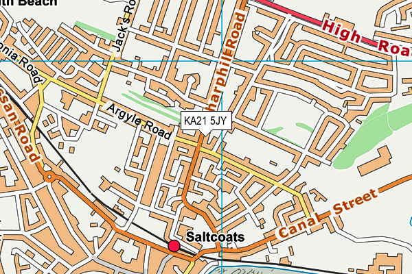 KA21 5JY map - OS VectorMap District (Ordnance Survey) KA21 5JY map - OS VectorMap District (Ordnance Survey)