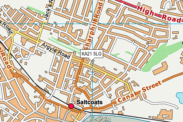 KA21 5LG map - OS VectorMap District (Ordnance Survey) KA21 5LG map - OS VectorMap District (Ordnance Survey)