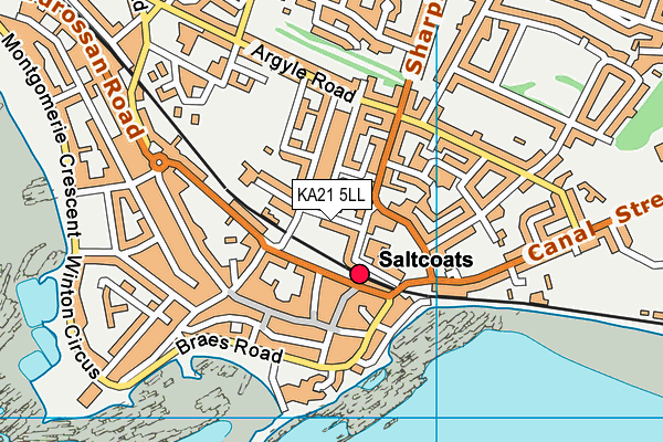 KA21 5LL map - OS VectorMap District (Ordnance Survey) KA21 5LL map - OS VectorMap District (Ordnance Survey)