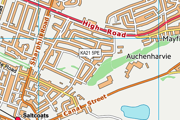 KA21 5PE map - OS VectorMap District (Ordnance Survey) KA21 5PE map - OS VectorMap District (Ordnance Survey)