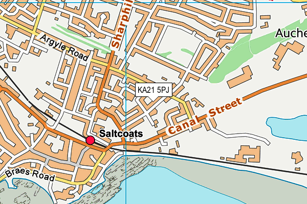 KA21 5PJ map - OS VectorMap District (Ordnance Survey) KA21 5PJ map - OS VectorMap District (Ordnance Survey)