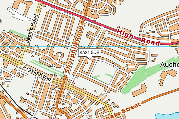 KA21 5QB map - OS VectorMap District (Ordnance Survey) KA21 5QB map - OS VectorMap District (Ordnance Survey)