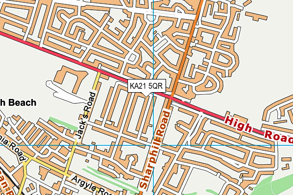 KA21 5QR map - OS VectorMap District (Ordnance Survey) KA21 5QR map - OS VectorMap District (Ordnance Survey)