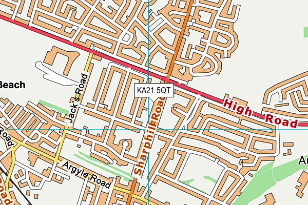 KA21 5QT map - OS VectorMap District (Ordnance Survey) KA21 5QT map - OS VectorMap District (Ordnance Survey)