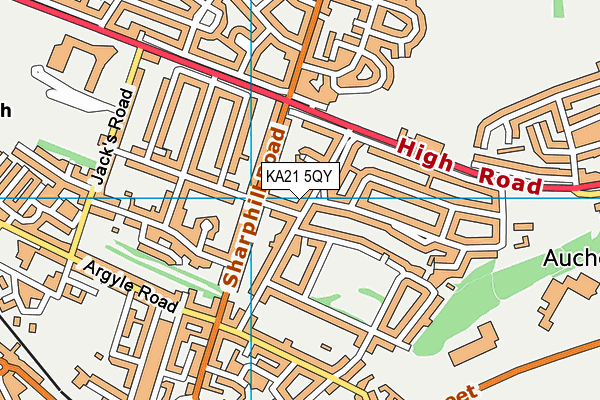 KA21 5QY map - OS VectorMap District (Ordnance Survey) KA21 5QY map - OS VectorMap District (Ordnance Survey)