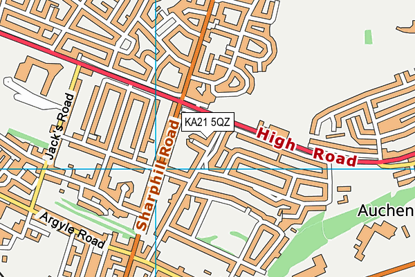 KA21 5QZ map - OS VectorMap District (Ordnance Survey) KA21 5QZ map - OS VectorMap District (Ordnance Survey)