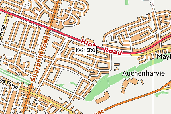 KA21 5RG map - OS VectorMap District (Ordnance Survey) KA21 5RG map - OS VectorMap District (Ordnance Survey)
