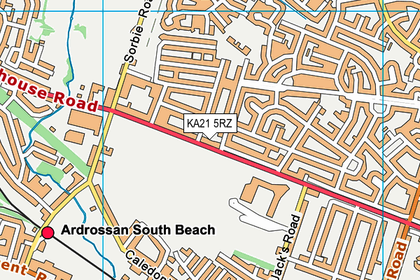 KA21 5RZ map - OS VectorMap District (Ordnance Survey) KA21 5RZ map - OS VectorMap District (Ordnance Survey)