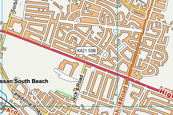 KA21 5SB map - OS VectorMap District (Ordnance Survey) KA21 5SB map - OS VectorMap District (Ordnance Survey)