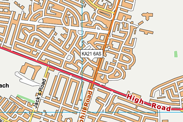 KA21 6AS map - OS VectorMap District (Ordnance Survey) KA21 6AS map - OS VectorMap District (Ordnance Survey)