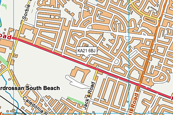 KA21 6BJ map - OS VectorMap District (Ordnance Survey)