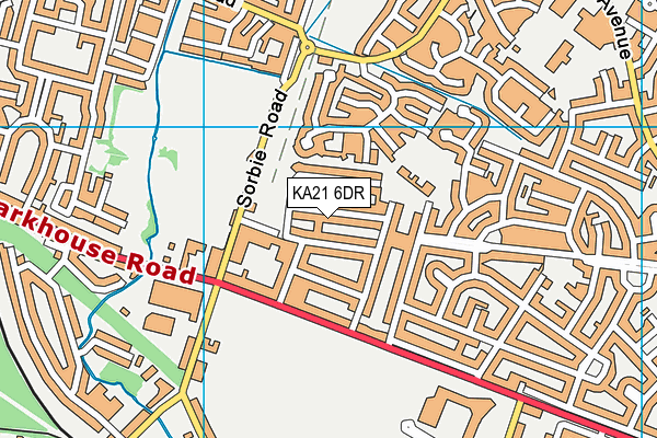 KA21 6DR map - OS VectorMap District (Ordnance Survey)