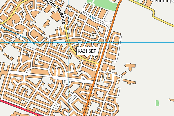 KA21 6EP map - OS VectorMap District (Ordnance Survey) KA21 6EP map - OS VectorMap District (Ordnance Survey)