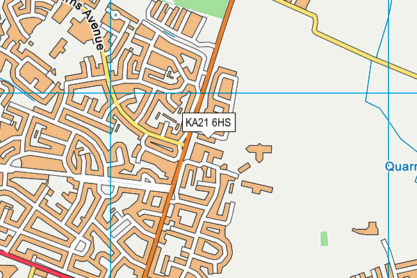 KA21 6HS map - OS VectorMap District (Ordnance Survey) KA21 6HS map - OS VectorMap District (Ordnance Survey)