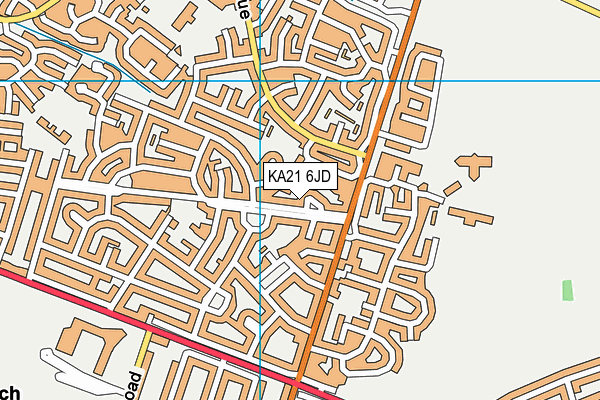 KA21 6JD map - OS VectorMap District (Ordnance Survey) KA21 6JD map - OS VectorMap District (Ordnance Survey)