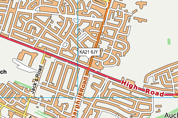 KA21 6JY map - OS VectorMap District (Ordnance Survey)