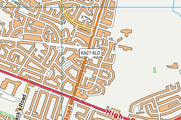KA21 6LD map - OS VectorMap District (Ordnance Survey)