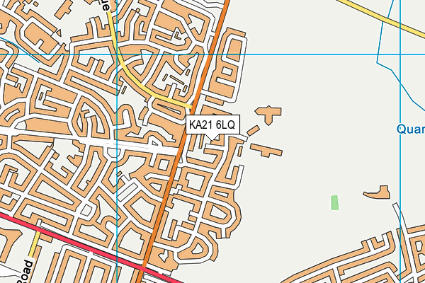 KA21 6LQ map - OS VectorMap District (Ordnance Survey)