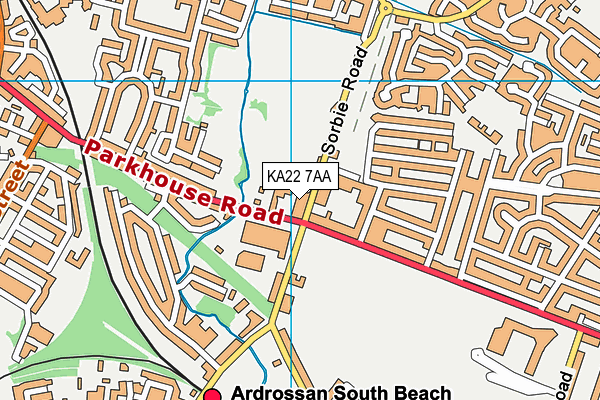KA22 7AA map - OS VectorMap District (Ordnance Survey) KA22 7AA map - OS VectorMap District (Ordnance Survey)