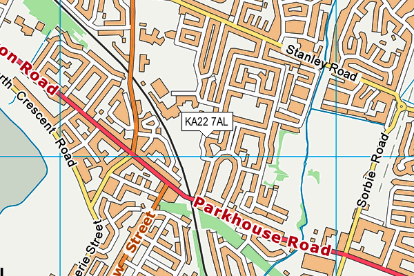 KA22 7AL map - OS VectorMap District (Ordnance Survey) KA22 7AL map - OS VectorMap District (Ordnance Survey)