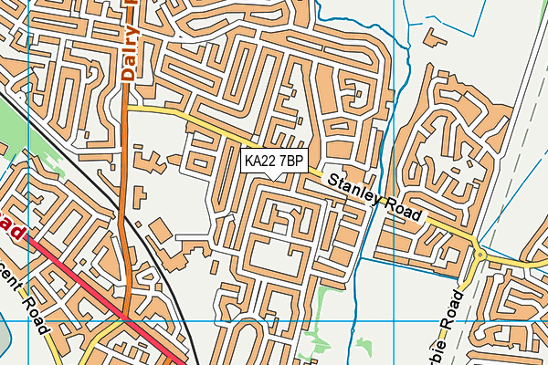 KA22 7BP map - OS VectorMap District (Ordnance Survey) KA22 7BP map - OS VectorMap District (Ordnance Survey)