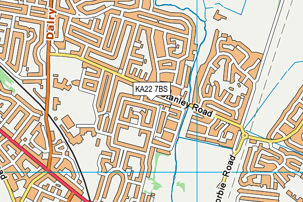 KA22 7BS map - OS VectorMap District (Ordnance Survey) KA22 7BS map - OS VectorMap District (Ordnance Survey)
