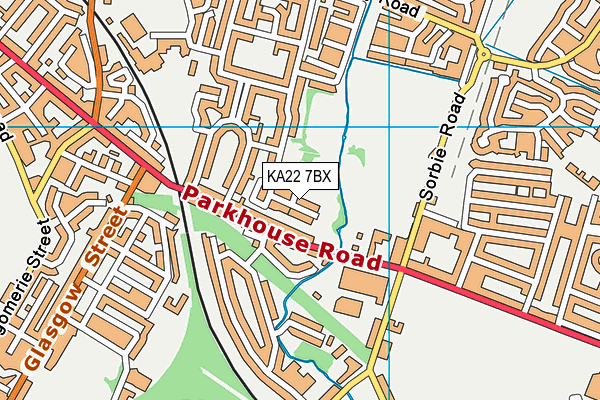 KA22 7BX map - OS VectorMap District (Ordnance Survey) KA22 7BX map - OS VectorMap District (Ordnance Survey)