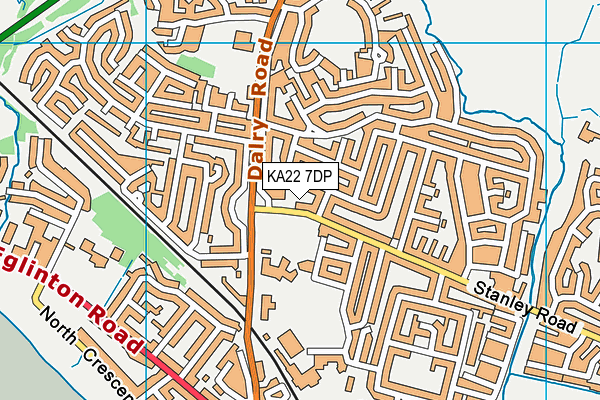 KA22 7DP map - OS VectorMap District (Ordnance Survey)
