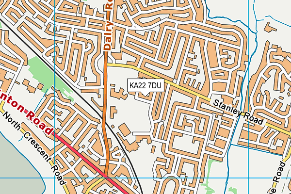 KA22 7DU map - OS VectorMap District (Ordnance Survey) KA22 7DU map - OS VectorMap District (Ordnance Survey)
